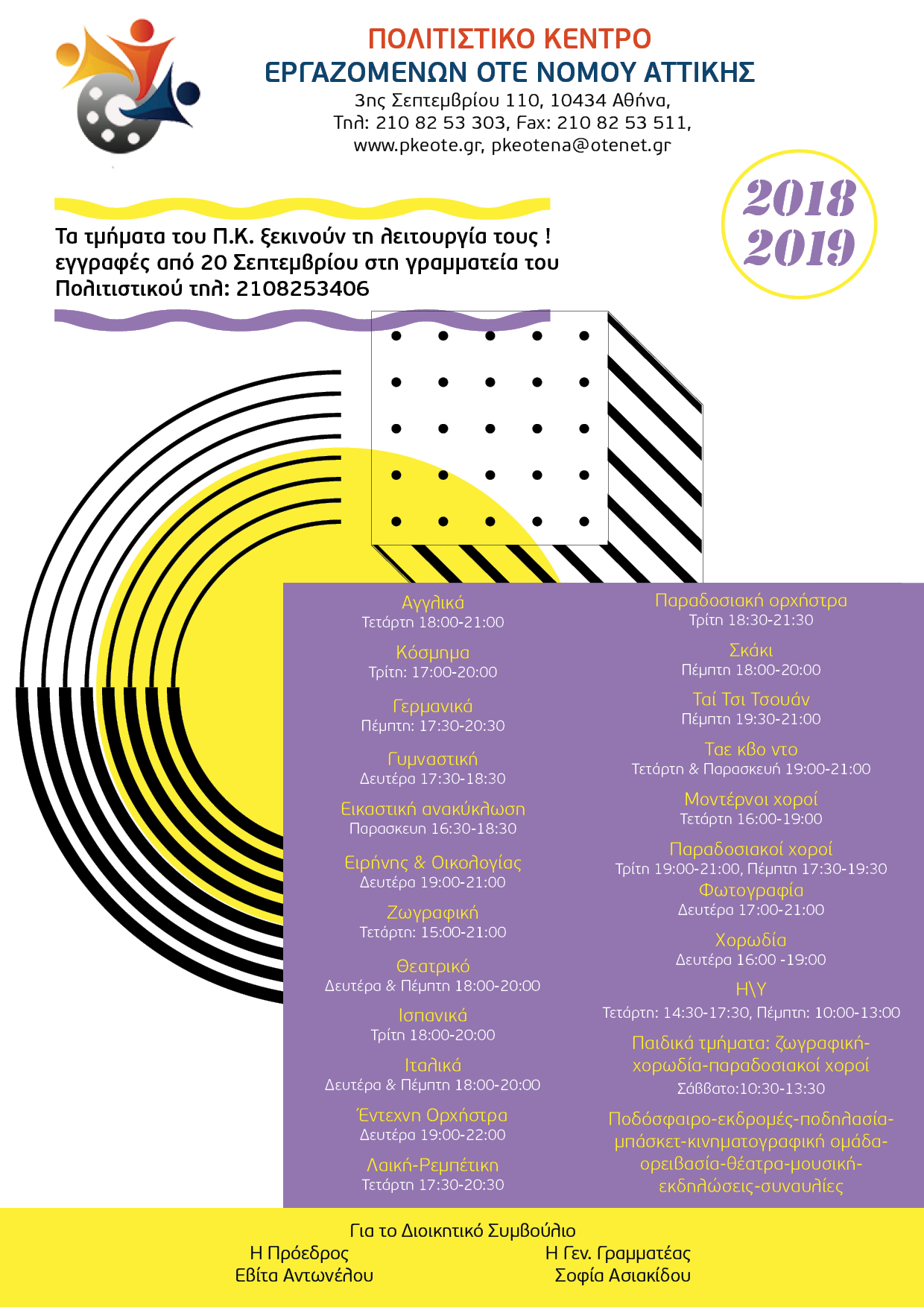 Έναρξη τμημάτων Π.Κ.